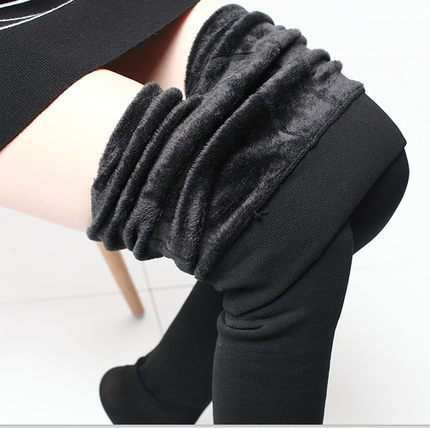 Fleece-lined Thick Pearl Velvet Leggings