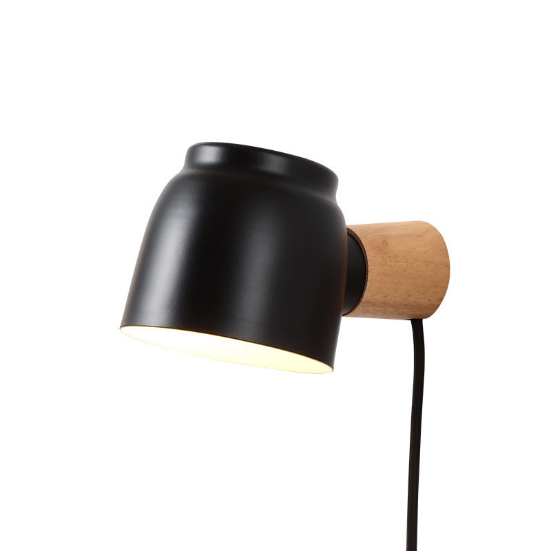 Bedroom Electric Wire Plugs Wall Lamp
